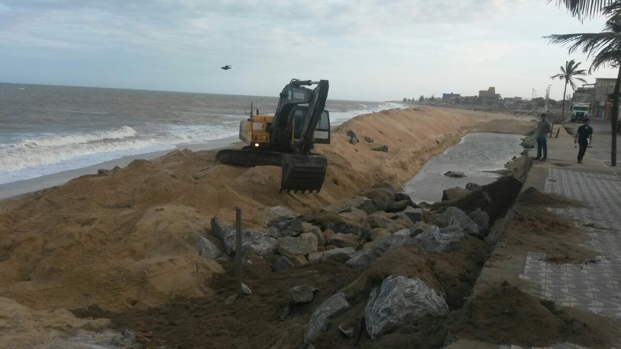 Tce Es Constata Irregularidades Em Obra De Conten O Do Mar Em